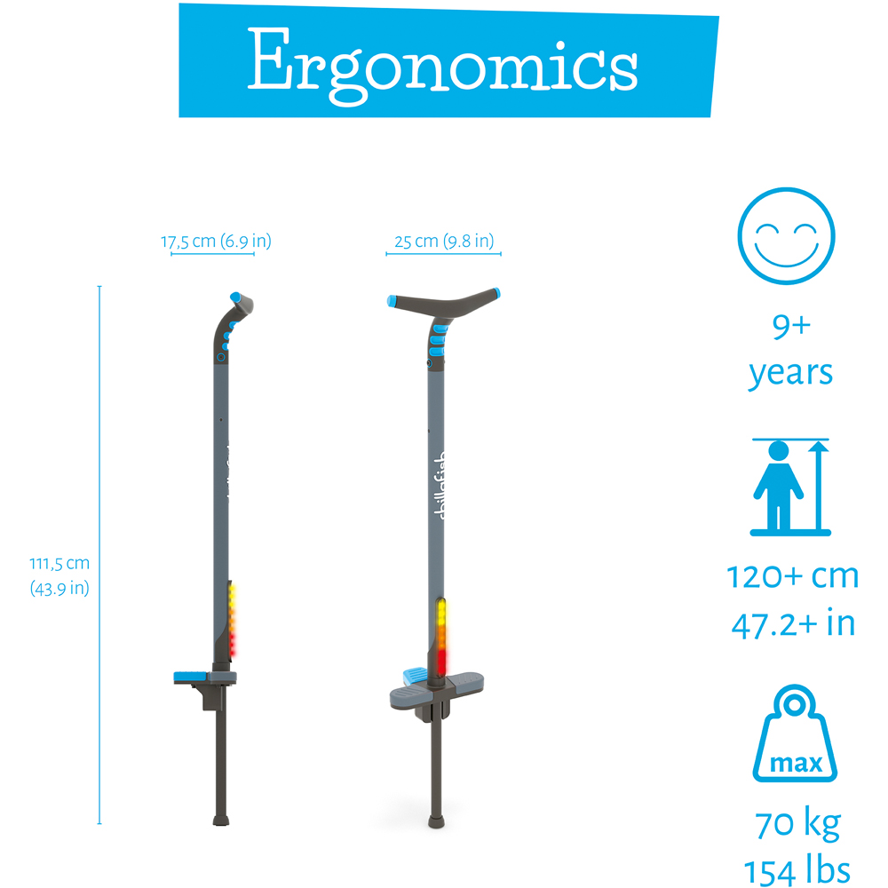 Chillafish Poogi Blue Teen Glow LED Pogo Stick Image 9