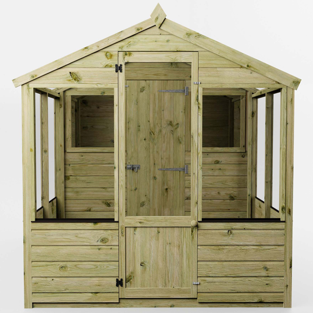 Mercia Wooden 8 x 6ft Traditional Apex Greenhouse Combi Shed Image 3