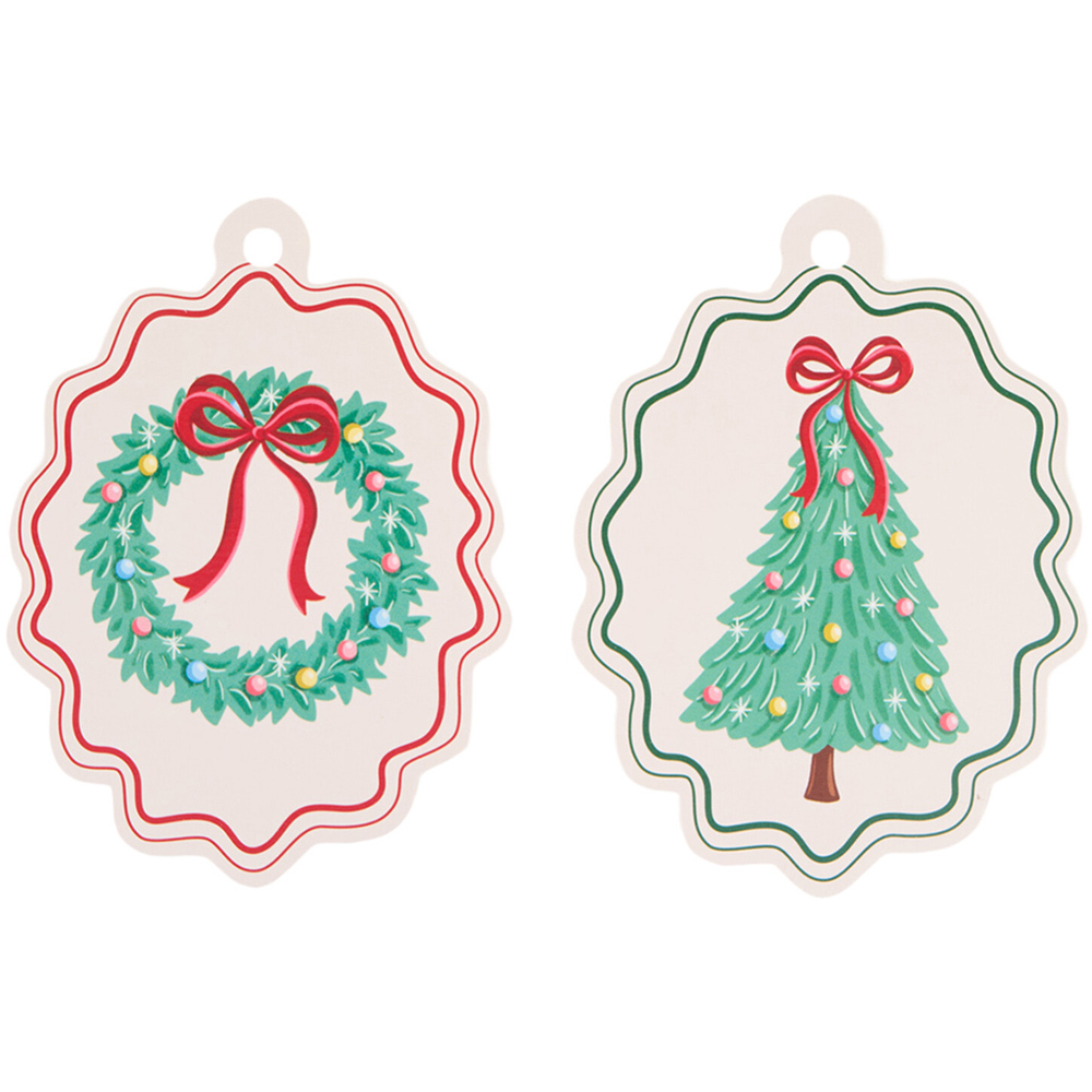 Pack of 12 Wreath Tree Gift Tags Image 3