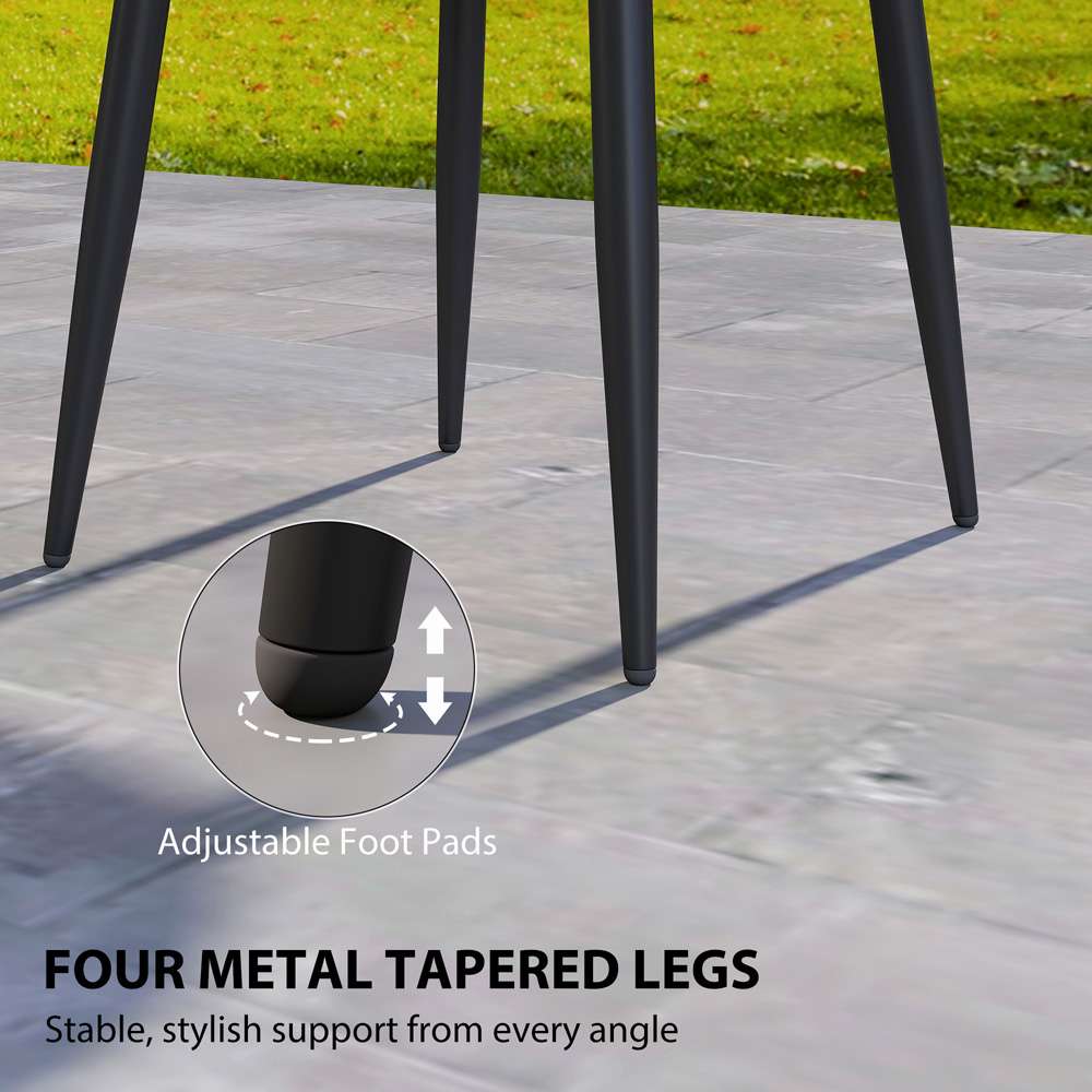 Outsunny Black Plastic Round Outdoor Coffee Table Image 7