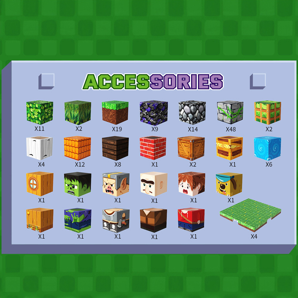 150 Piece Forest Adventure Magnetic Cubes Image 4