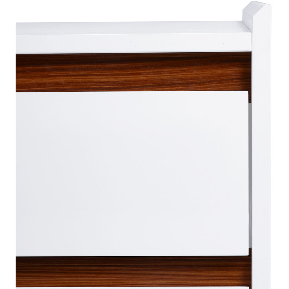 Living and Home 4 Drawer White Wooden Storage Cabinet Image 4