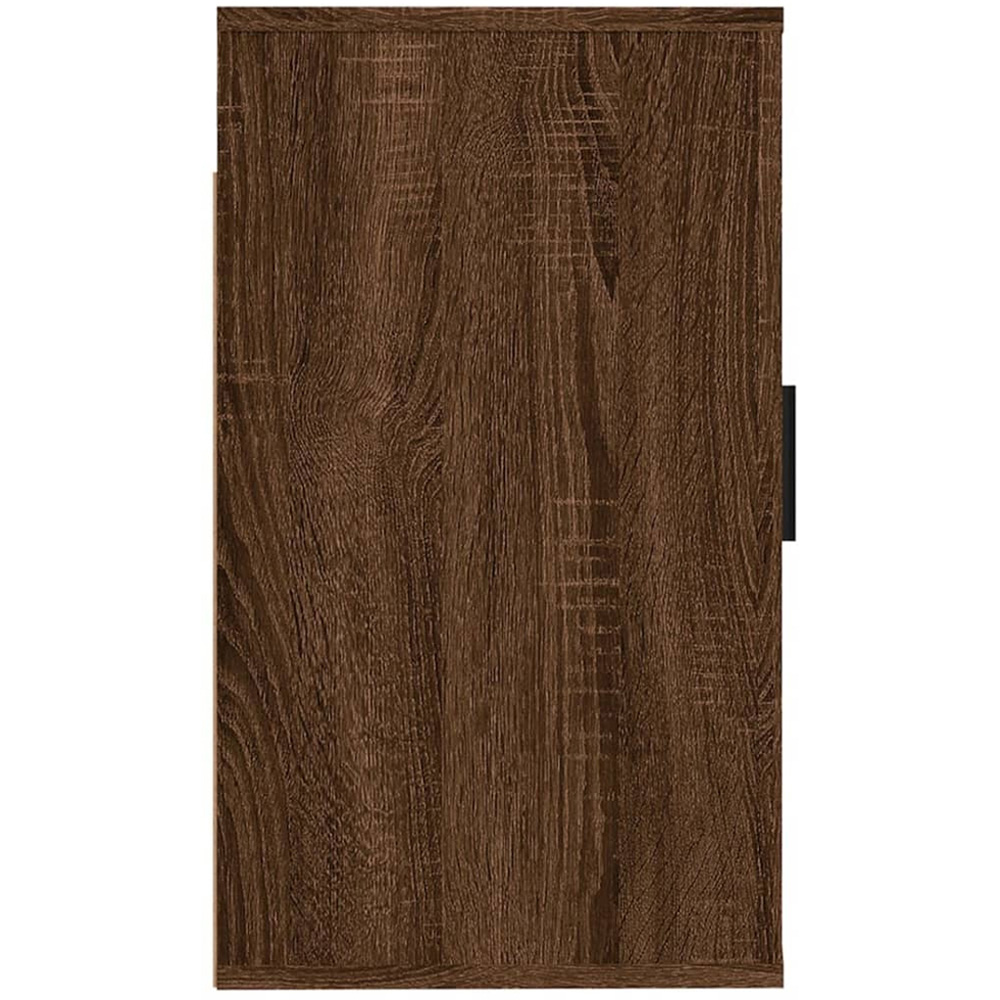 vidaXL Single Door Brown Oak Wall Mounted TV Cabinet Set of 2 Image 7