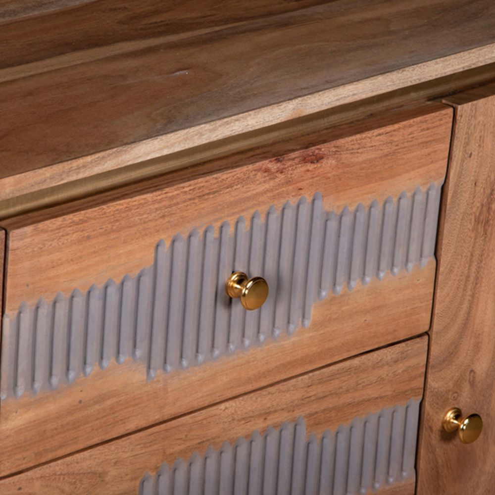 Brooklyn Wilton 2 Door 3 Drawer Acacia Wood Sideboard Image 5