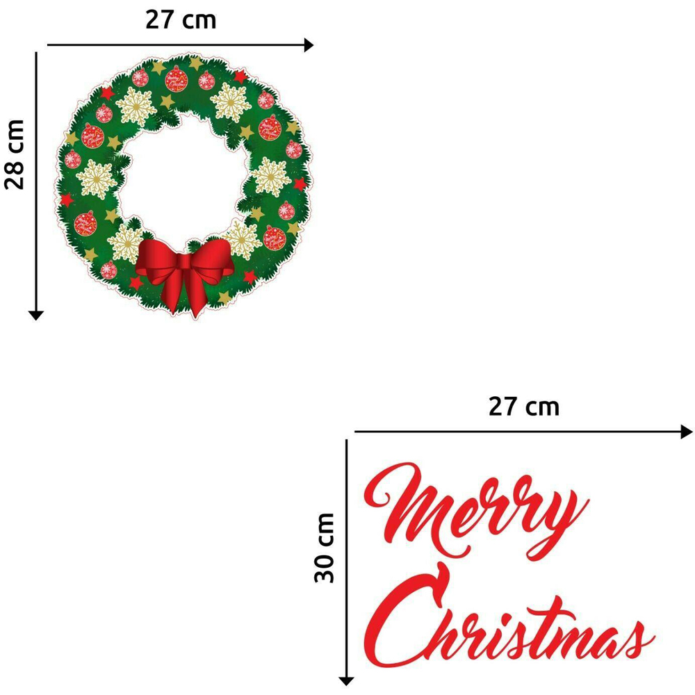 Walplus Greeting Garland Self Adhesive Christmas Wall Sticker Image 4