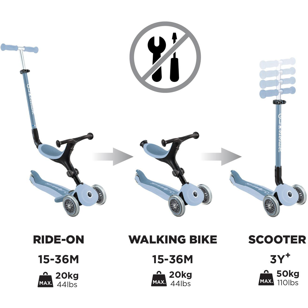 Globber Go Up Active Lights Ecologic Blueberry Kids Scooter Image 7