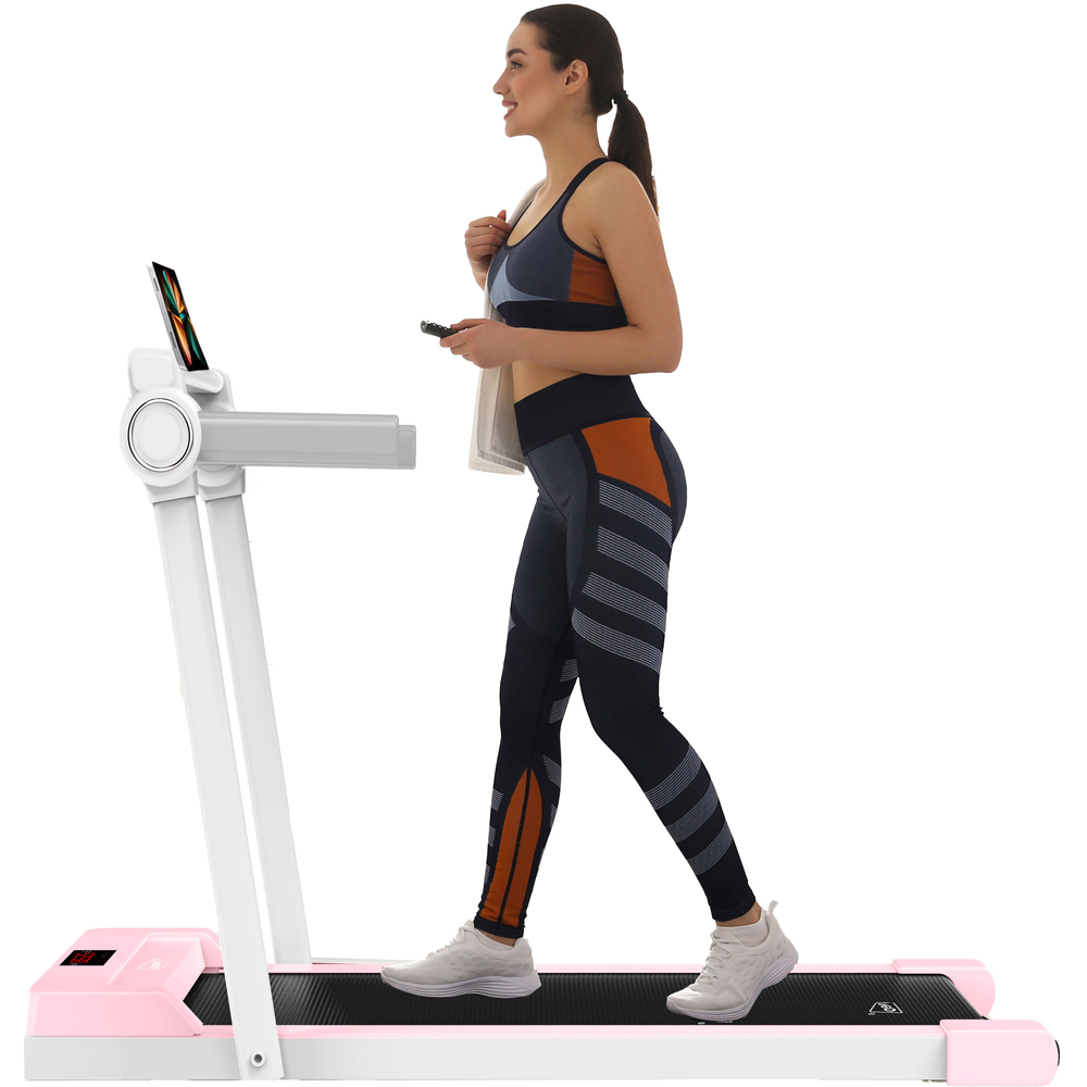 Neo Pink Walking Pad Treadmill with Hand Rail Image 4