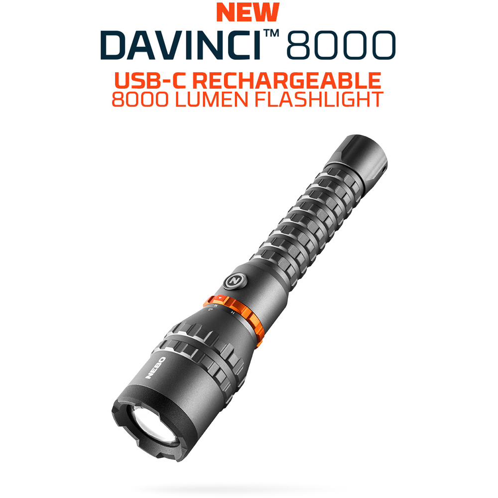 Nebo Davinci 8000 8000 Lumens Magnetic Mag Dial Rechargeable LED Torch with 4x Zoom and Power Bank Image 2