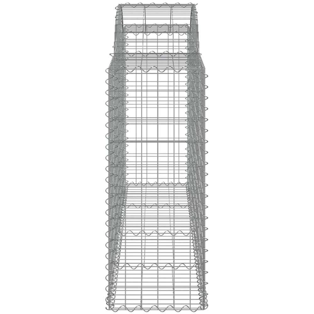 vidaXL Silver Galvanised Iron Arched Gabion Basket 100/120 x 50 x 200cm 50 Pack Image 3