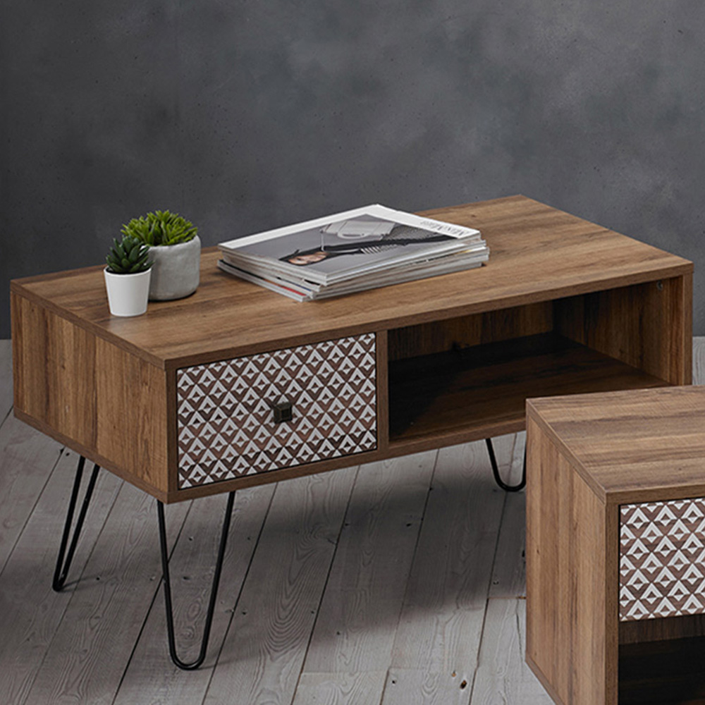 Casablanca Single Drawer Wood Effect Coffee Table Image 1