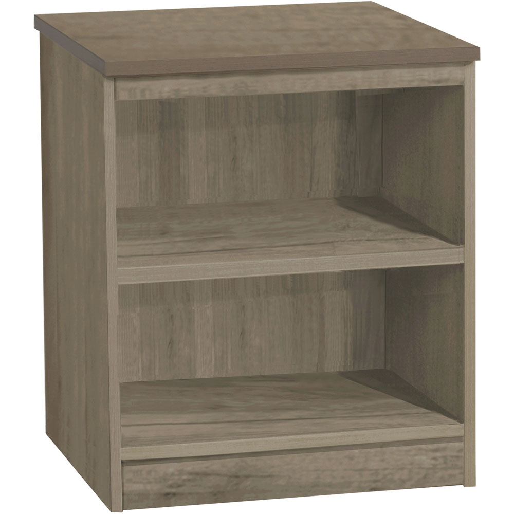 R White Cabinets 2 Shelf Grey Desk Height Wide Bookcase Image 2