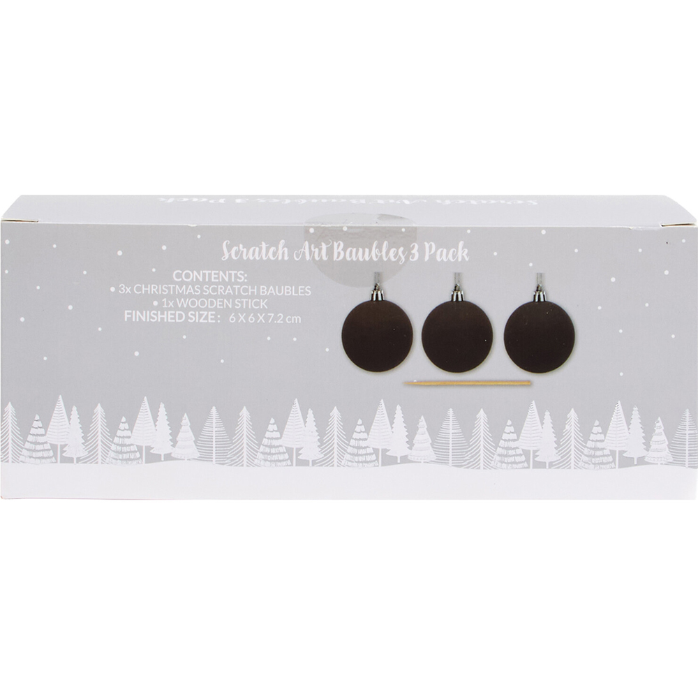 Pack of 3 Scratch Art Baubles Image 4
