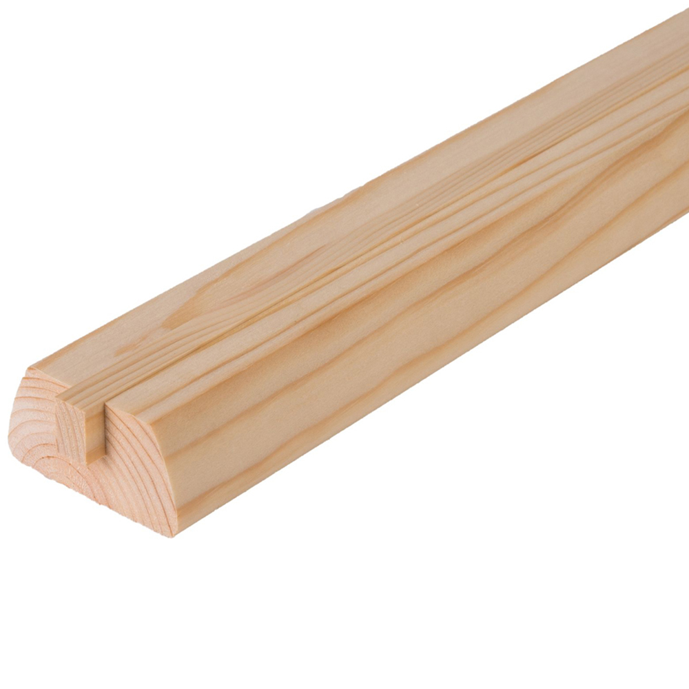 ​Blueprint Joinery Curved Pine Handrail and Base Rail Set for Glass Panel 2.4m Image 3