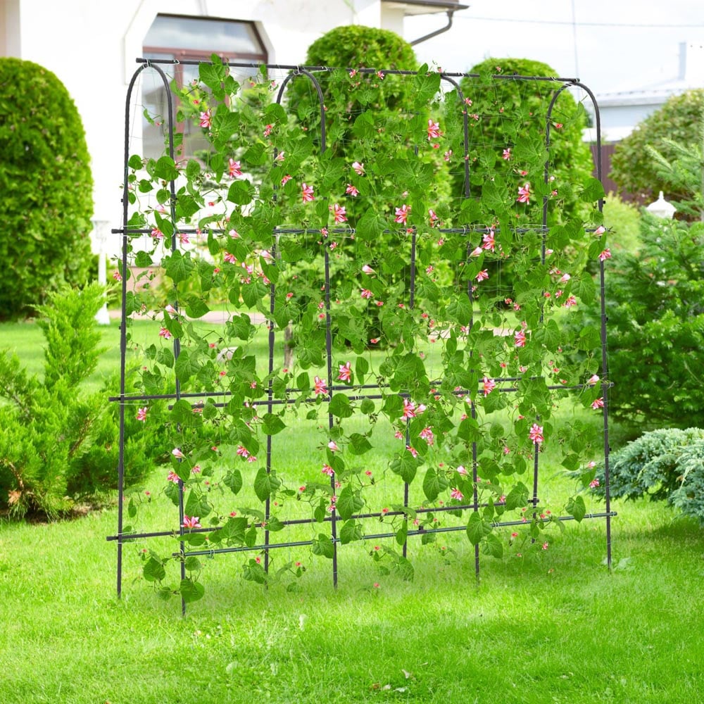 Costway U Shaped Garden Arched Trellis 180 x 180cm Image 2