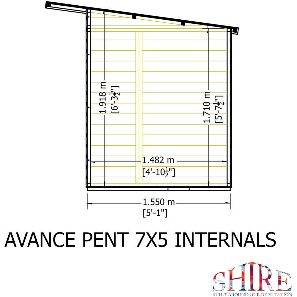 Shire Avance 7 x 5ft Pent Summerhouse Image 8
