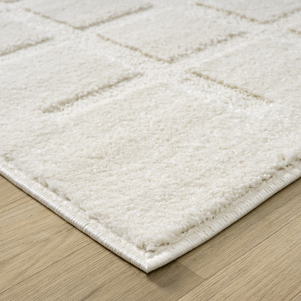 Desire Rugs Aya Cream Embossed Cube Rug 200 x 290cm Image 6