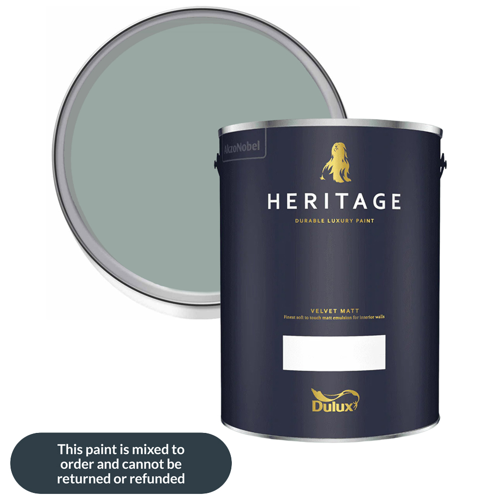 Dulux Heritage Walls and Ceilings Rosemary Leaf Velvet Matt Emulsion Paint 5L Image 1