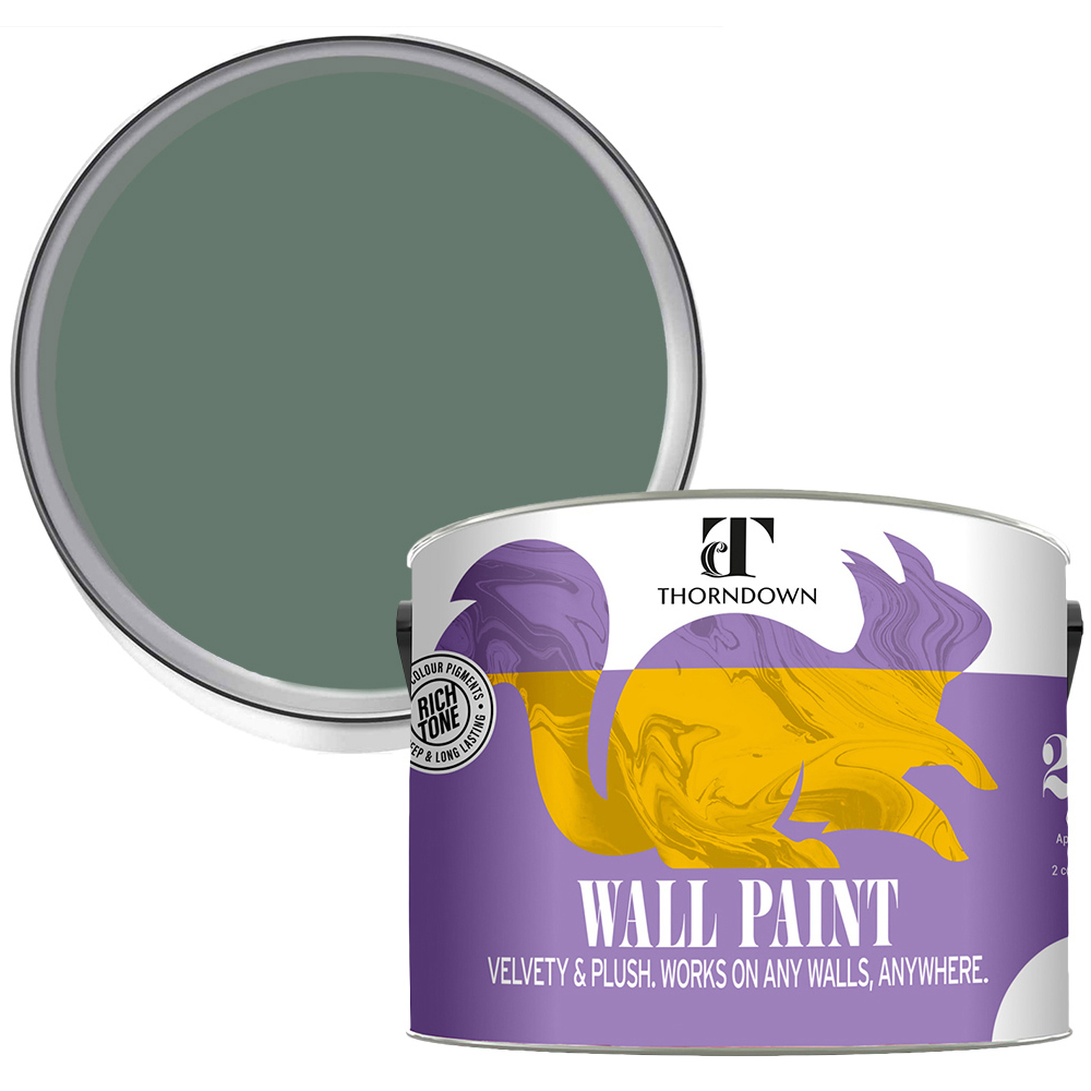 Thorndown Walls and Ceilings Marshland Green Matt Paint 2.5L Image 1