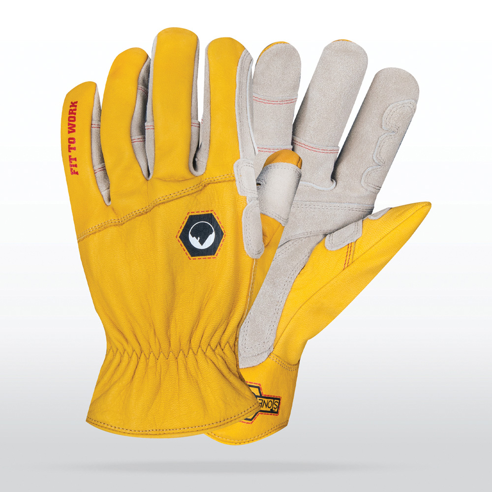 StoneBreaker Large Yellow Classic Rancher Work Gloves Image 4