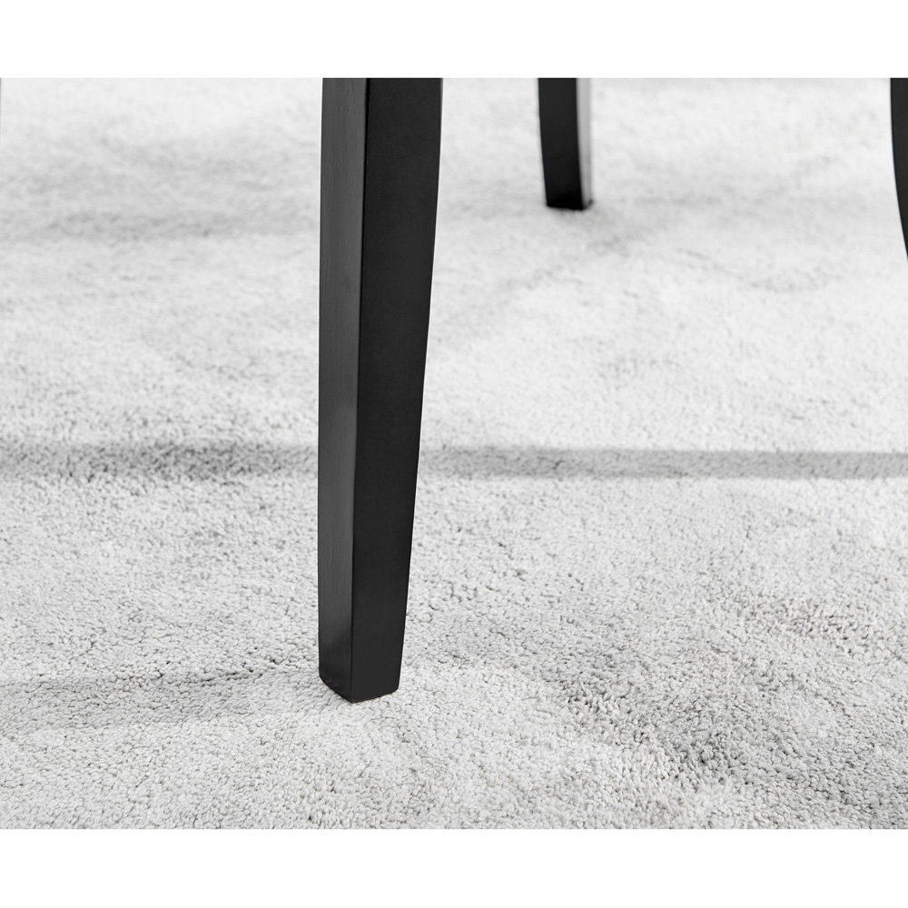 Furniturebox Kennsington Set of 2 Black Velvet Knockerback Dining Chair Image 5