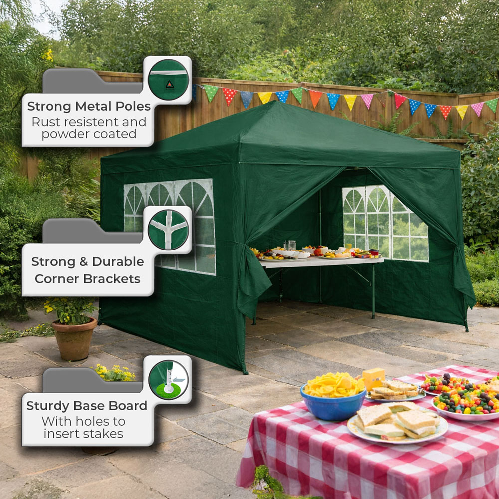 Neo Direct 3 x 3m Green Marquee Gazebo Image 7