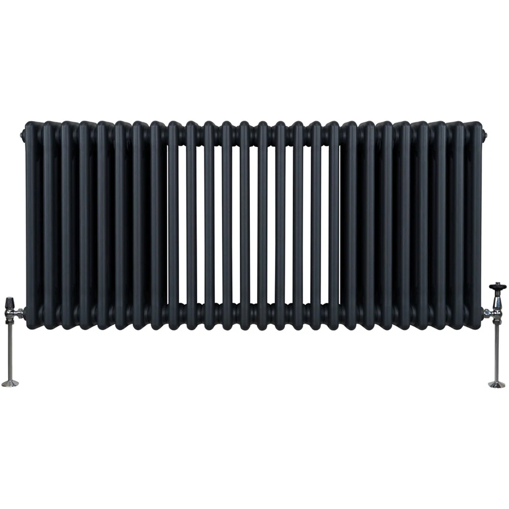 Monster Shop 6255 BTU Anthracite Grey Traditional 3 Column Radiator 600 x 1192mm Image 1