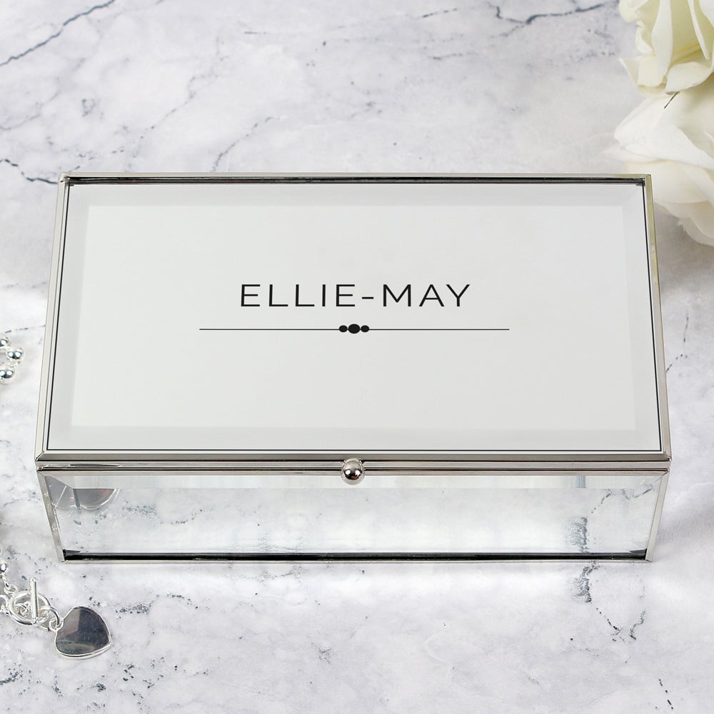 Personalised Memento Personalised Classic Mirrored Jewellery Box Image 2