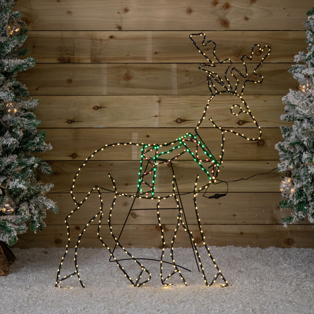 Samuel Alexander FlexiBrights 420 Multicoloured LED Reindeer Christmas Decoration 1.4m x 86cm Image 5