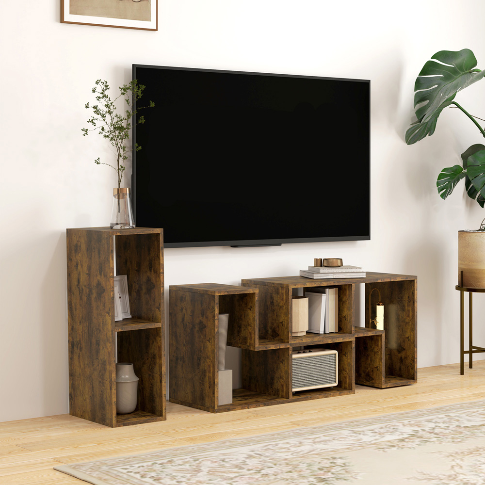 HOMCOM Brown Modular TV Unit Image 5