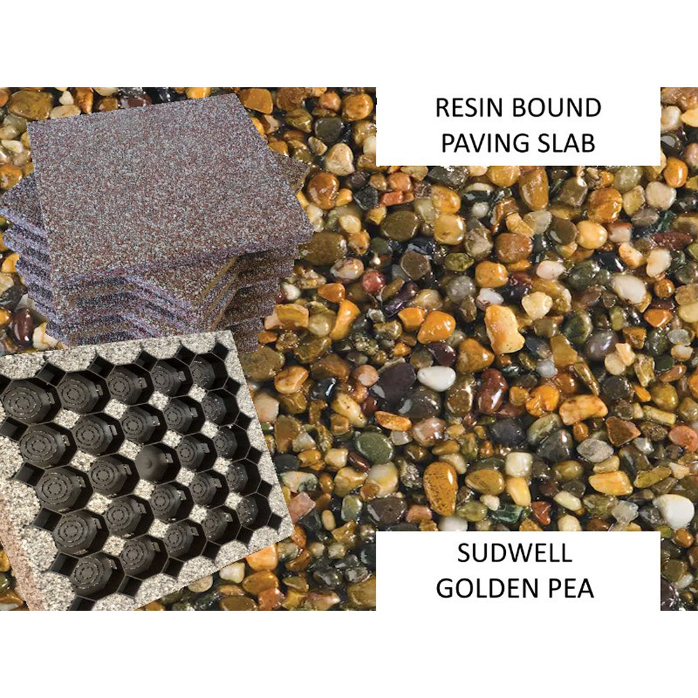 SUDwell Golden Pea Resin Bound Paving Slab 5sqm 25 Pack Image 3