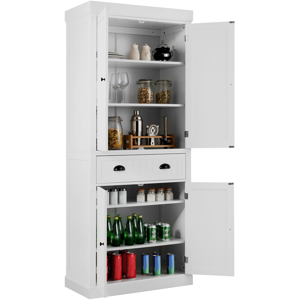 Costway 4 Door White Tall Kitchen Cupboard Image 4
