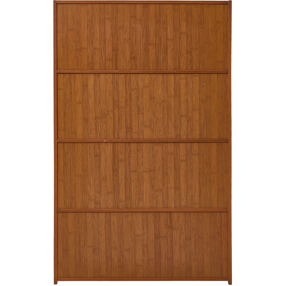 Living and Home 4 Acrylic Door Brown Bamboo Bookcase Image 6