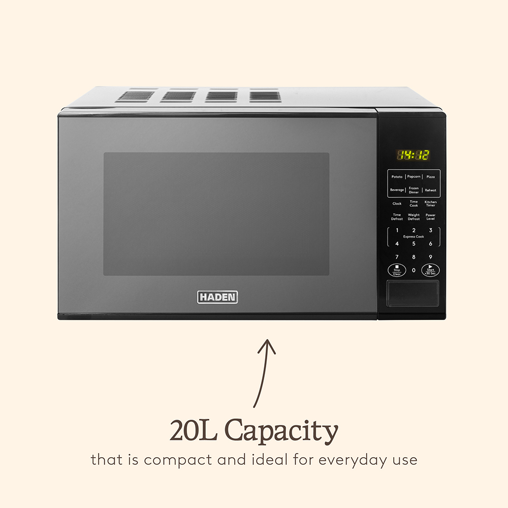Haden 214669 Black 20L Touch Control Microwave 800W Image 3
