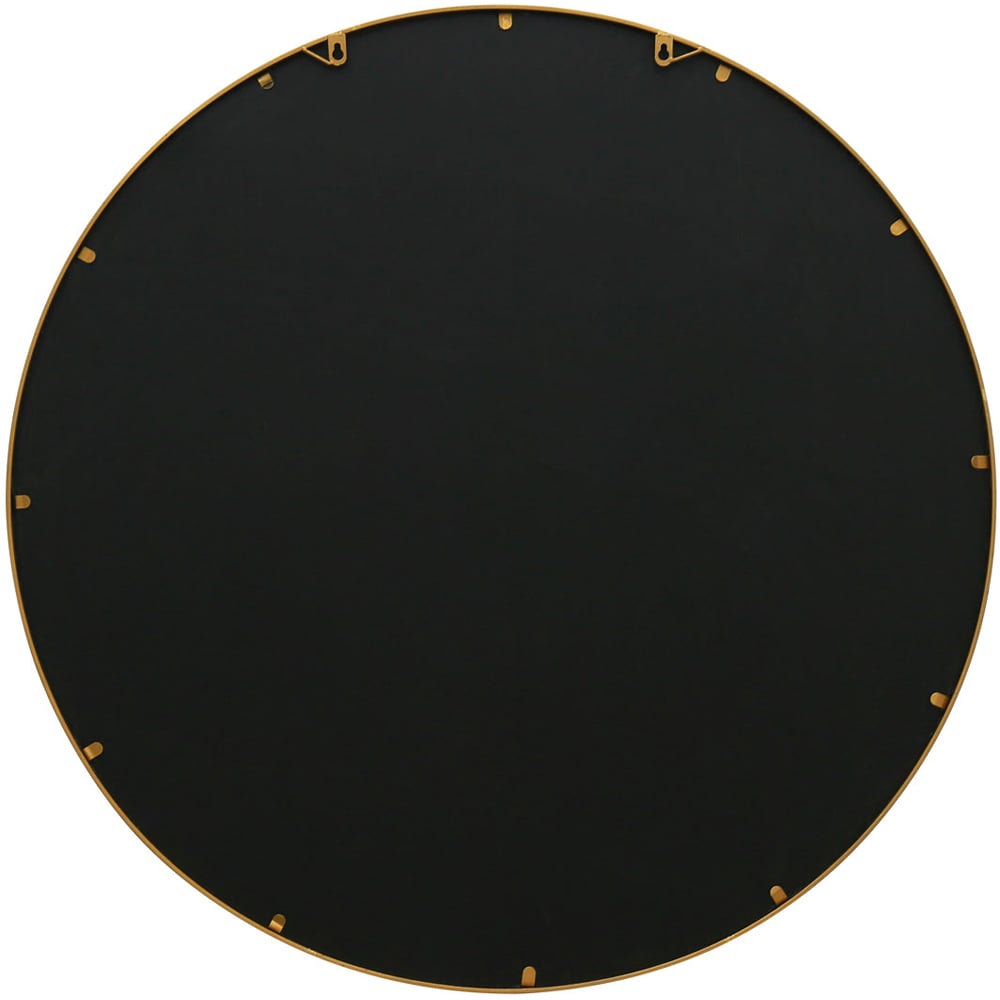 MirrorOutlet The Circulus Gold Metal Round Window Garden Wall Mirror 100 x 100cm Image 4