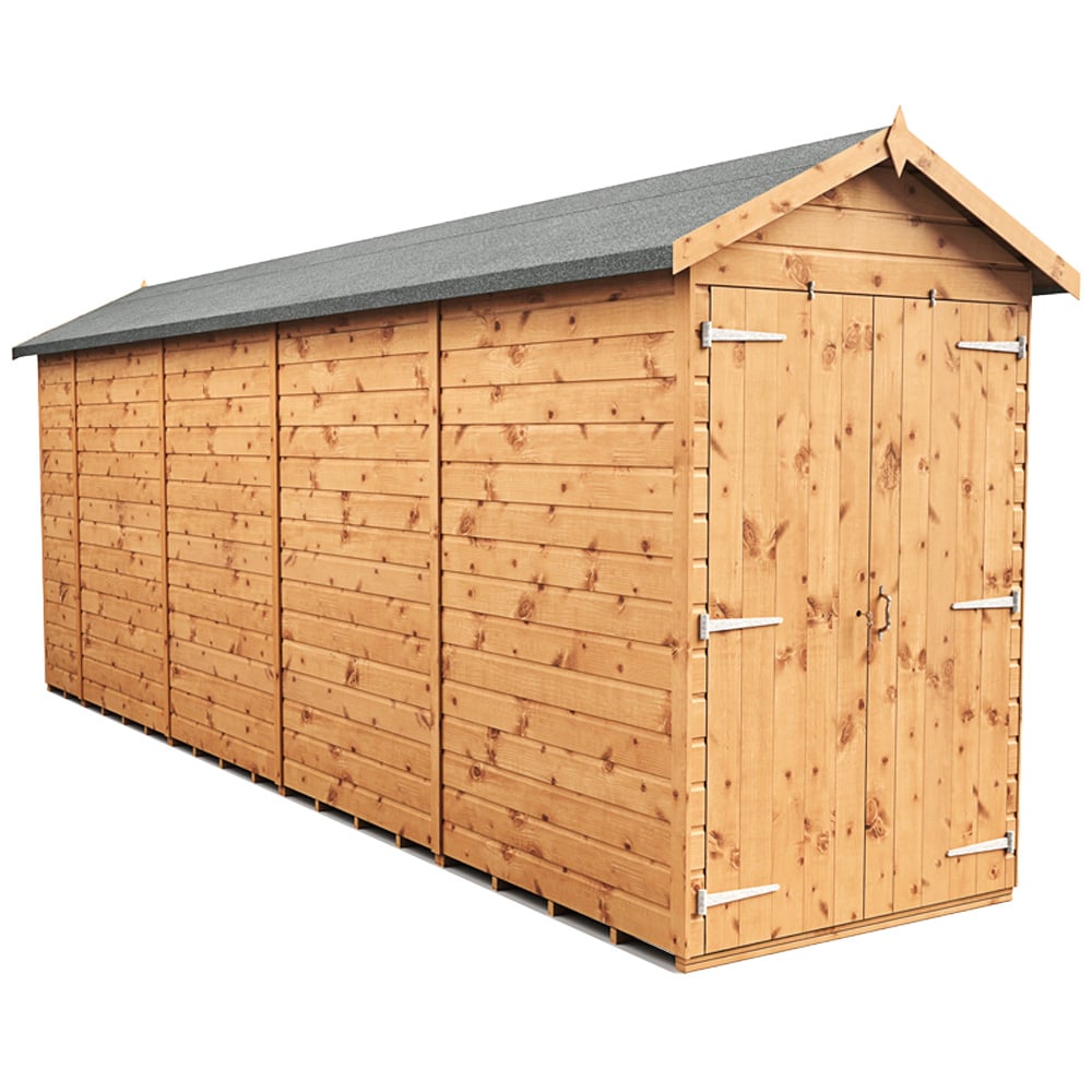 Empire Sheds 4 x 18ft Double Door Tongue and Groove Wooden Apex Garden Shed Image 1