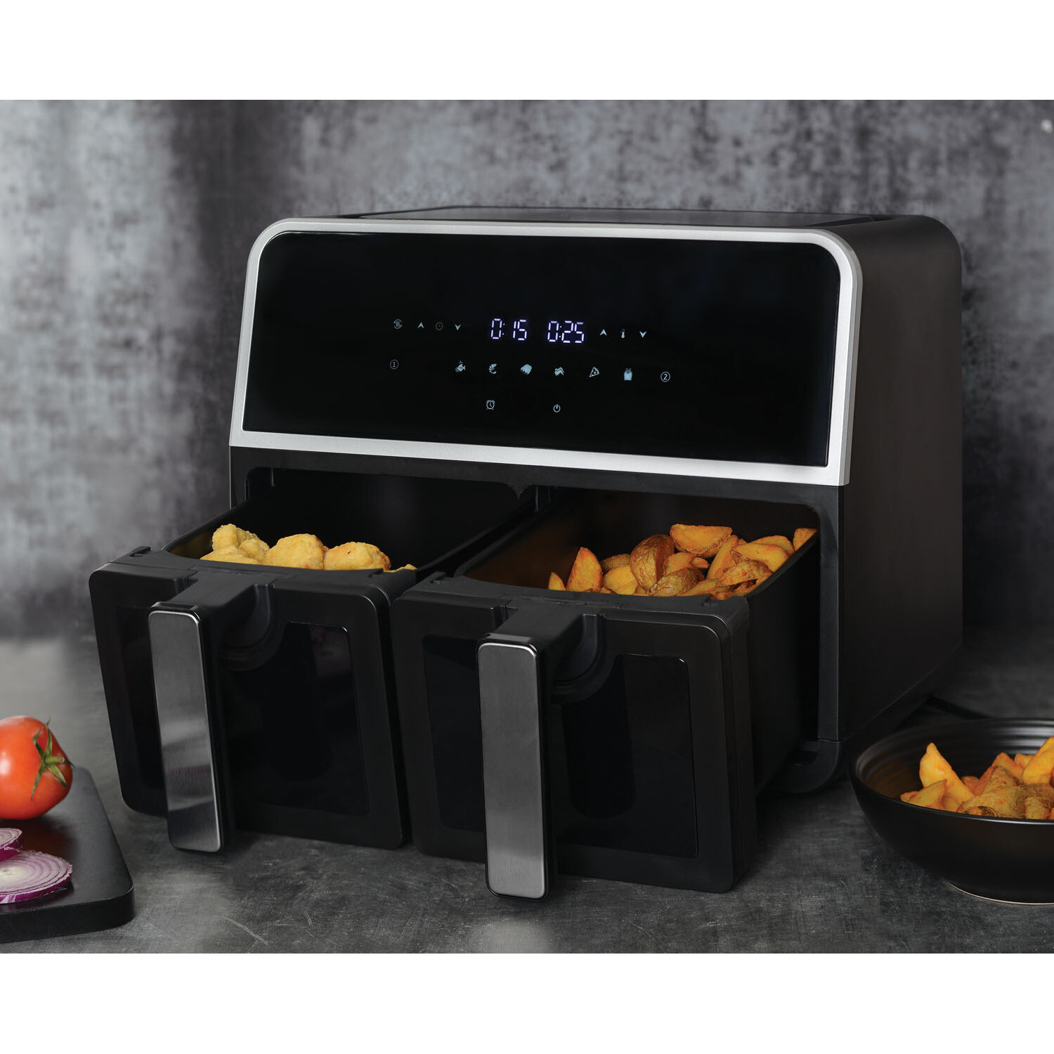 Kitchen Master 9L Black Dual Air Fryer Image 3