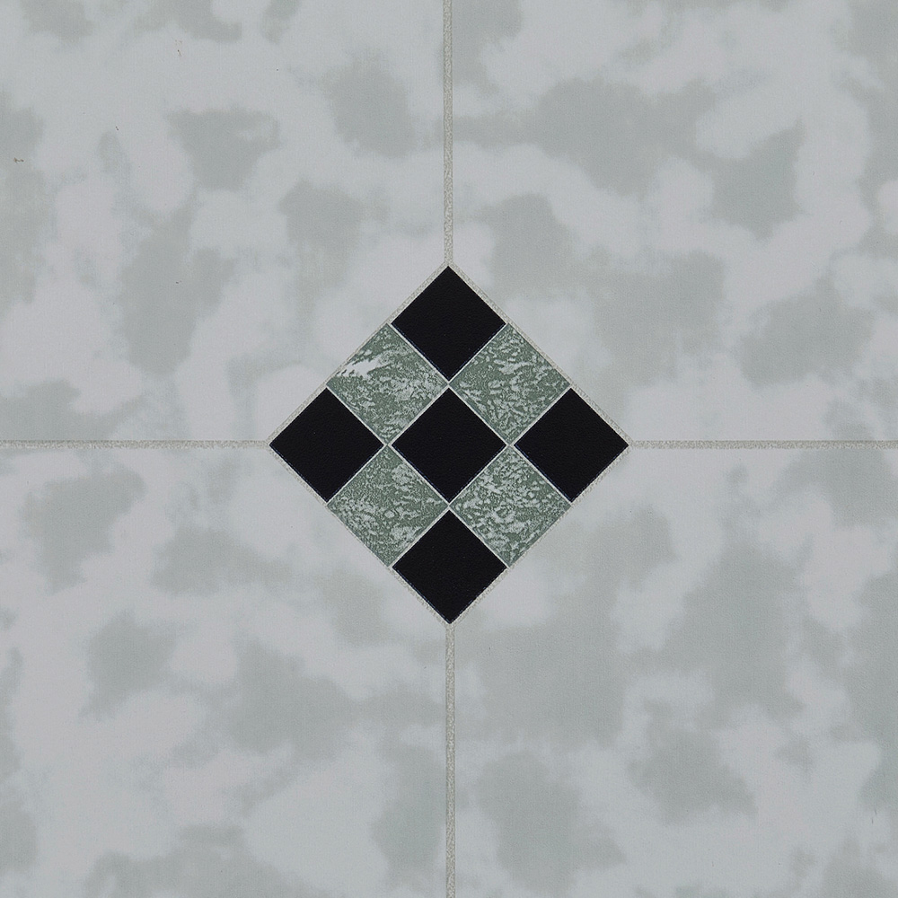 Living and Home Green Self-Adhesive PVC Flooring Tile 30 Pack Image 3