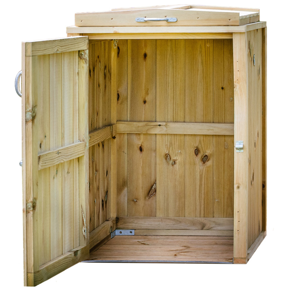 The Garden Village Dutton 2 x 2ft Single Dustbin Storage Shed Image 4