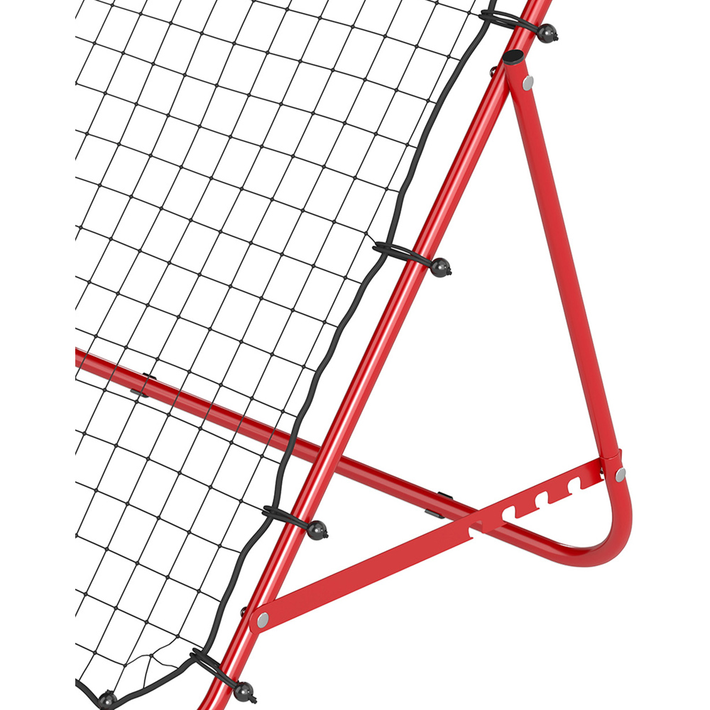 HOMCOM Adjustable Football Rebounder Net Training Aid Red Image 3