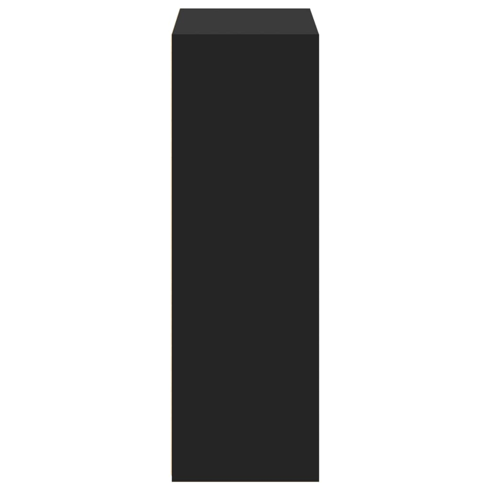 vidaXL 4 Shelf Black Highboard Image 5