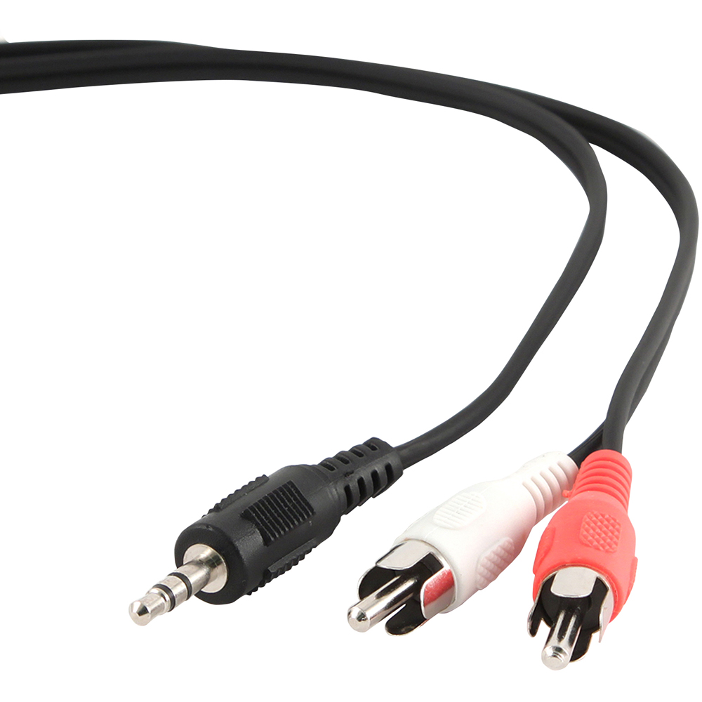 Cablexpert Black 3.5mm Male Jack to 2x RCA Stereo Cable 2.5m Image 2