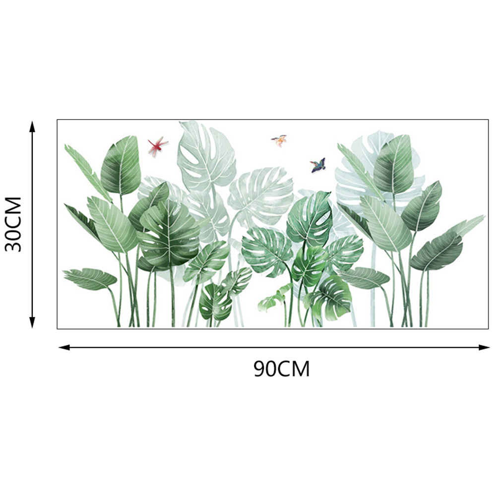 Living and Home Rainforest Greenery Tropical Plants Wall Sticker Image 6