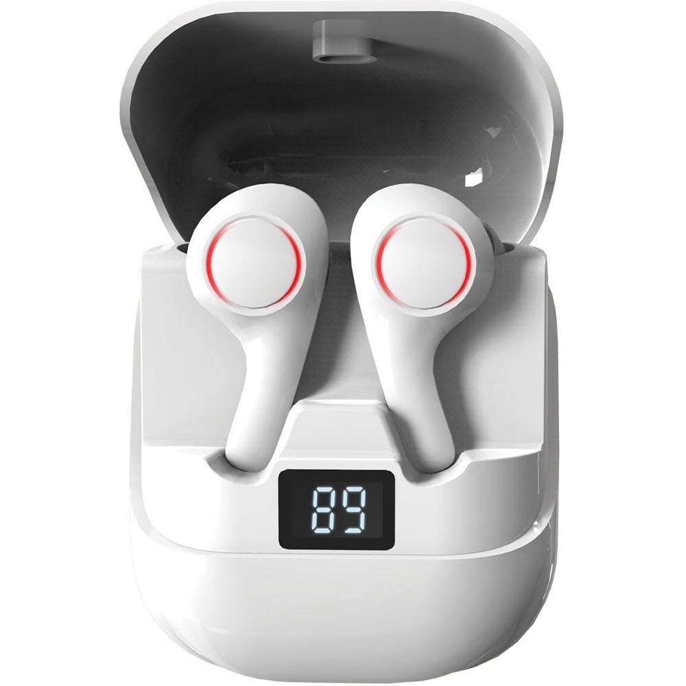 White Wireless Ear Buds Image 1