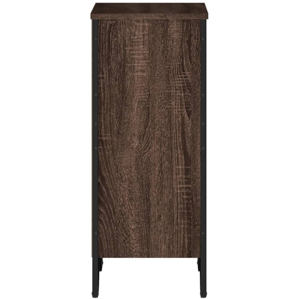 vidaXL 2 Shelf Brown Oak Bookcase Image 4