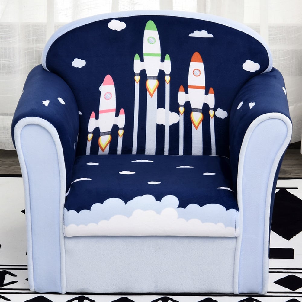 Tommy Toys Multicolour Flannel Kids Armchair Image 1