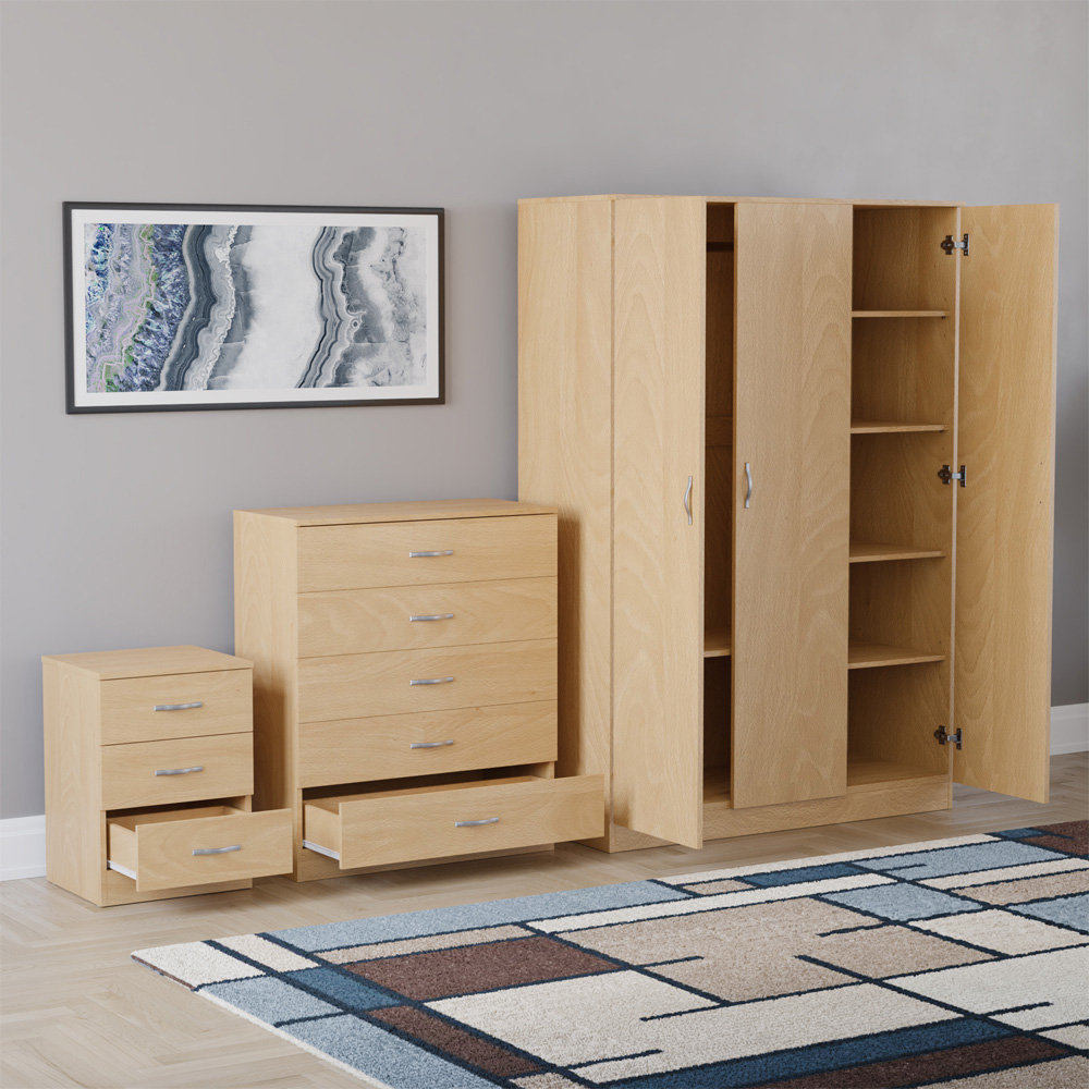 VIDA DESIGNS Riano Pine 3 Piece Bedroom Furniture Set Image 4