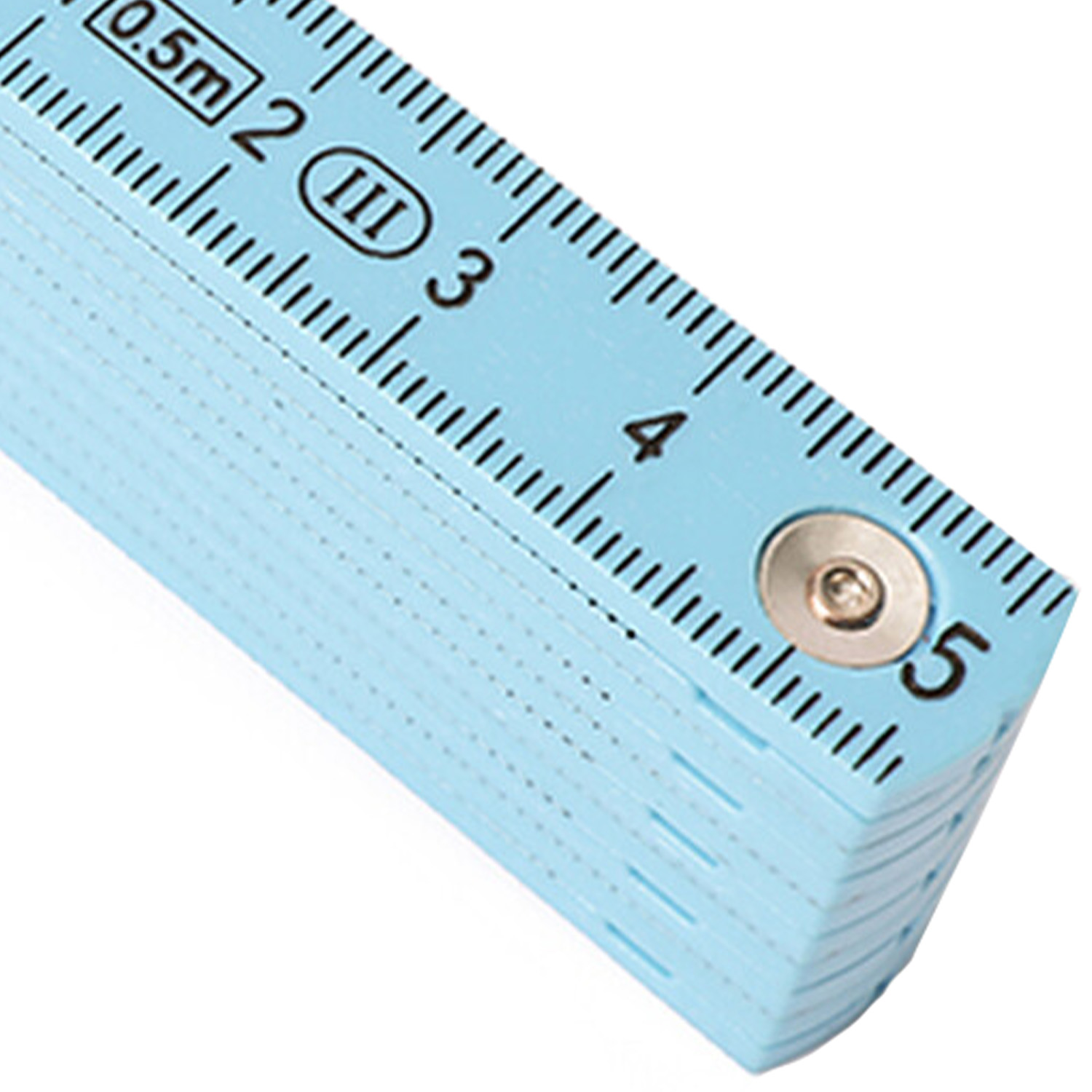 50cm Folding Ruler Keyring - Blue Image 2