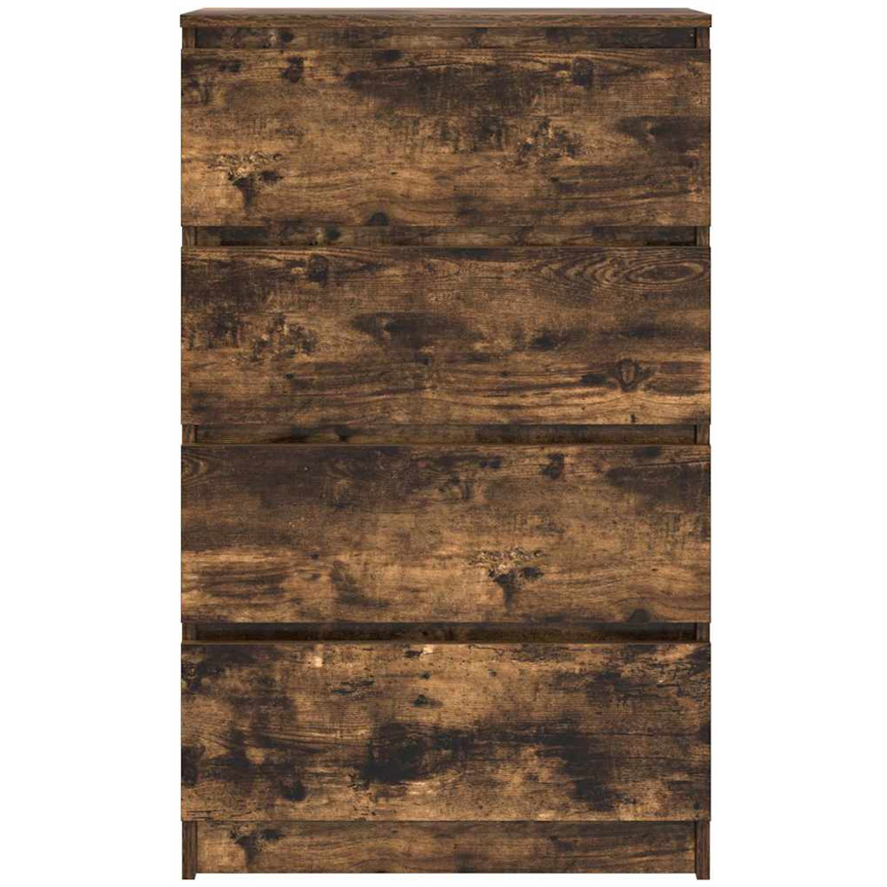 vidaXL 4 Door Smoked Oak Narrow Sideboard Image 6