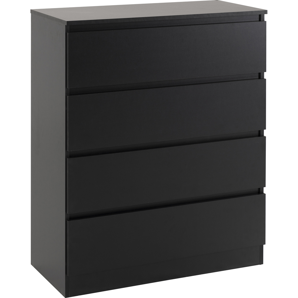 Seconique Malvern 4 Drawer Black Chest of Drawers Image 2