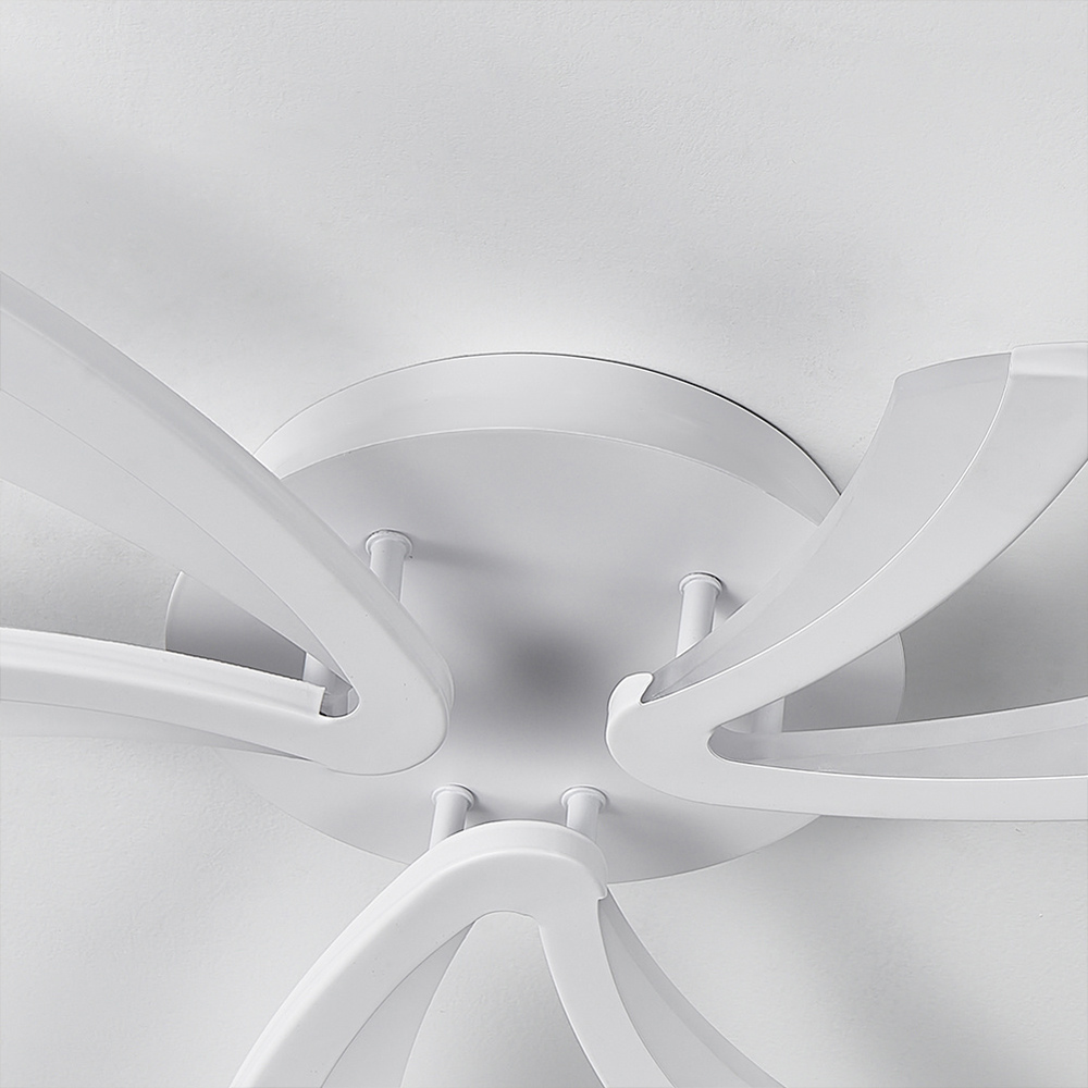 Living and Home 28 inch White V Shaped LED Ceiling Light Image 5